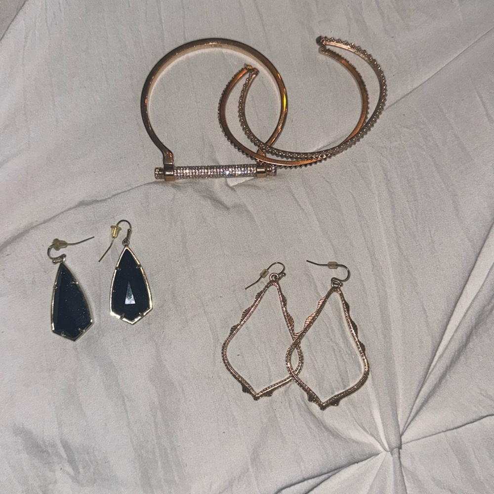 Kendra Scott Jewelry Bundle (2 pair earrings, 3 bracelets)